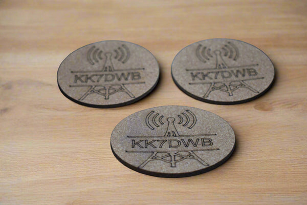 Ham Radio Custom Cork Coasters